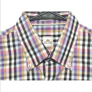 Peter millar Button Down plaid shirt men’s medium